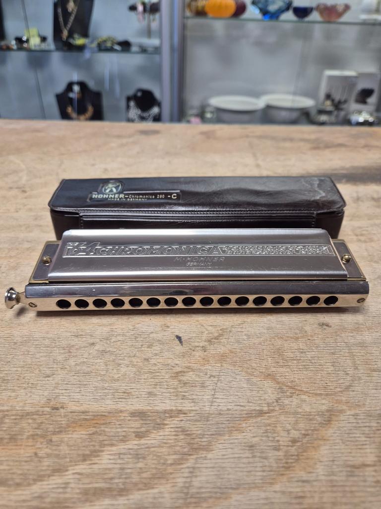 Hohner - Cromonica 64 280 C Mondharmonica met case ., Muziek en Instrumenten, Blaasinstrumenten | Mondharmonica's, Gebruikt, C-mondharmonica