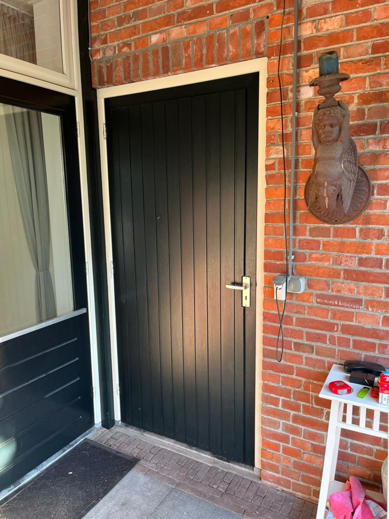 Hardhouten merbau deur, Ophalen, Gebruikt, Buitendeur, 200 tot 215 cm