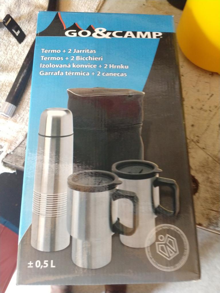 Rvs kleine thermoskan set nieuw, Ophalen of Verzenden, Nieuw
