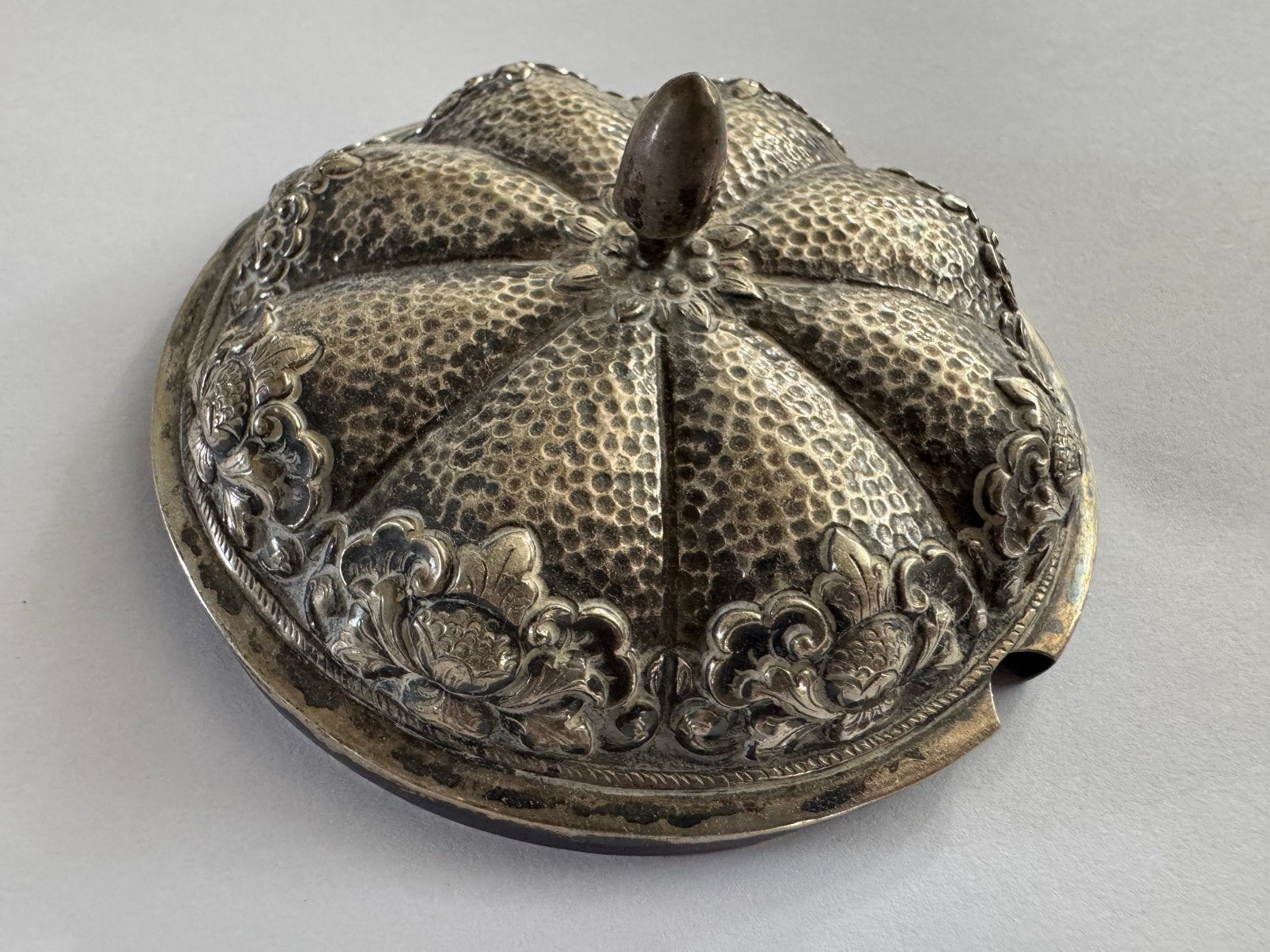 Djokja zilveren jampotdeksel, Ophalen of Verzenden, Zilver