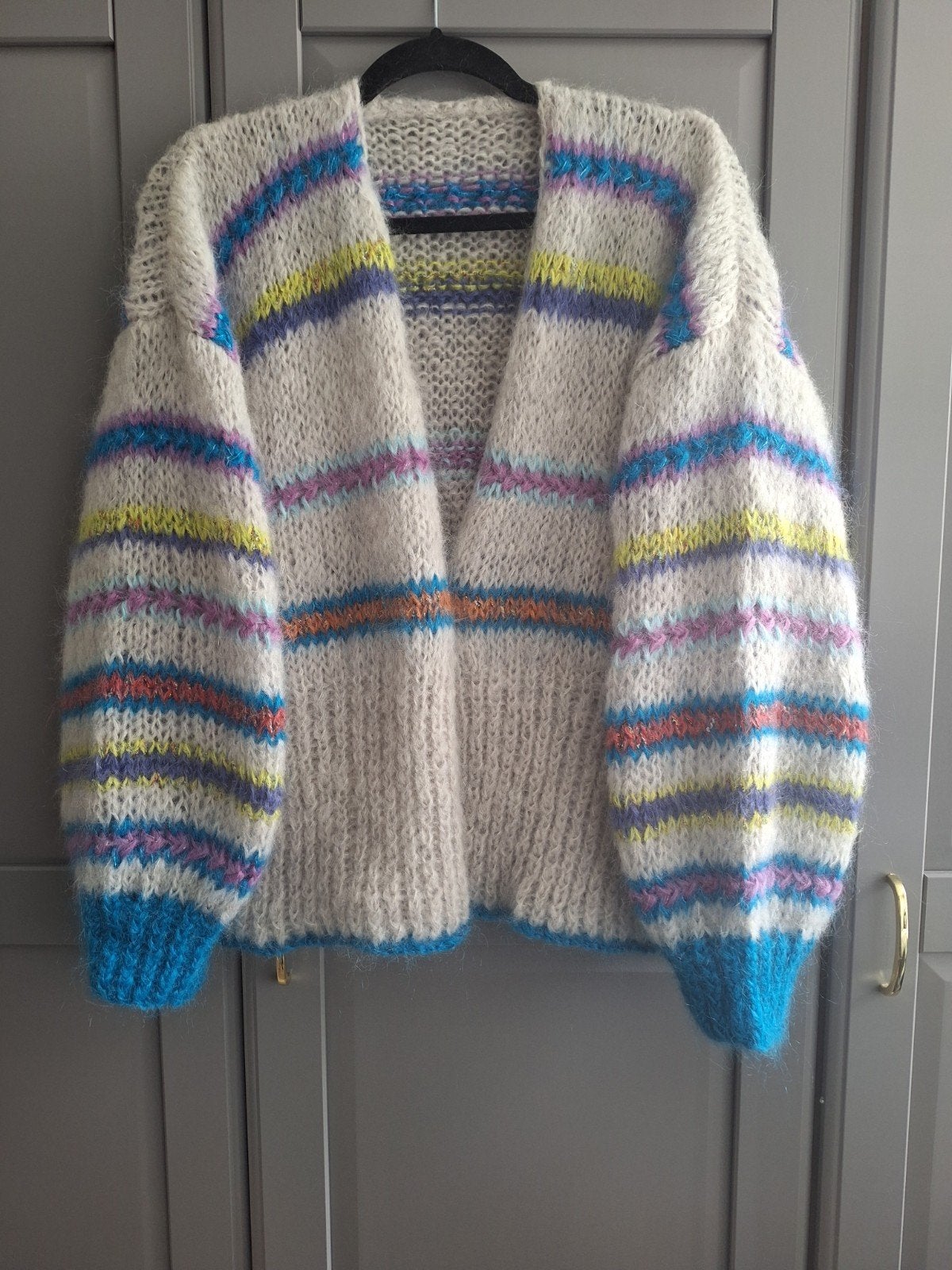 Nieuw handgemaakt mohair vest, een maat., Ophalen of Verzenden, Nieuw, Maat 46/48 (XL) of groter, Grijs