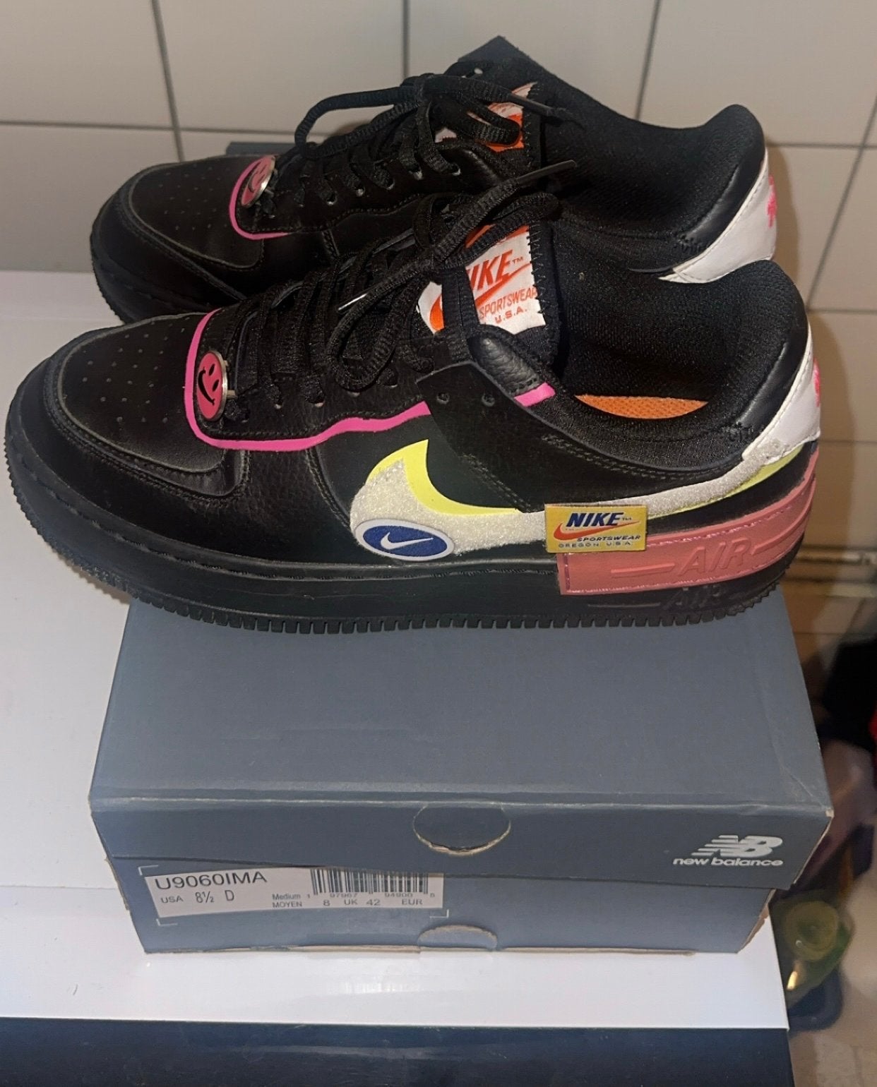 Nike Air Force 1 Shadow sneakers, Zwart, Ophalen of Verzenden, Sneakers of Gympen, Gedragen