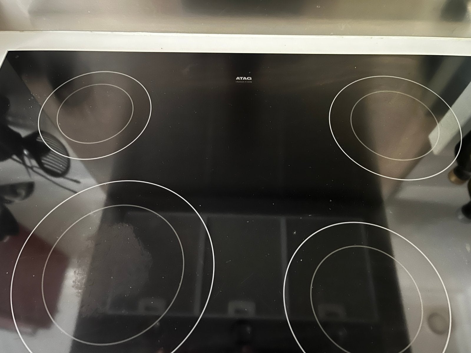 Goed werkende inductiekookplaat van het merk ATAG, Ophalen, 4 kookzones, Zo goed als nieuw, Inbouw