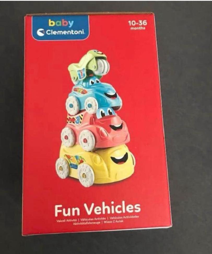 Nieuwe Baby Clementoni Stapelauto's - Fun Vehicles, Ophalen of Verzenden, Nieuw, Auto, Met wieltjes