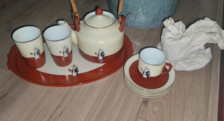 Vintage caco Droste set, Ophalen, Gebruikt, Overige merken, Keramiek