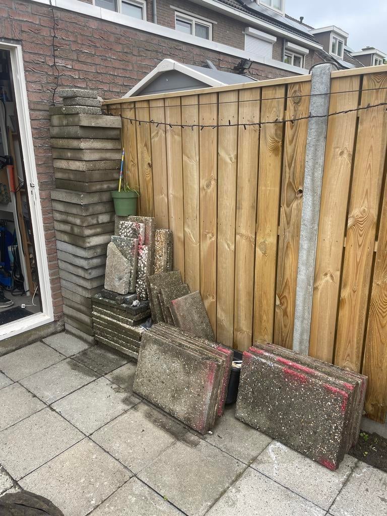 Gebruikte terrastegels en klinkers, Tuin en Terras, Tegels en Klinkers, Ophalen, Gebruikt, Klinkers, 10 m² of meer