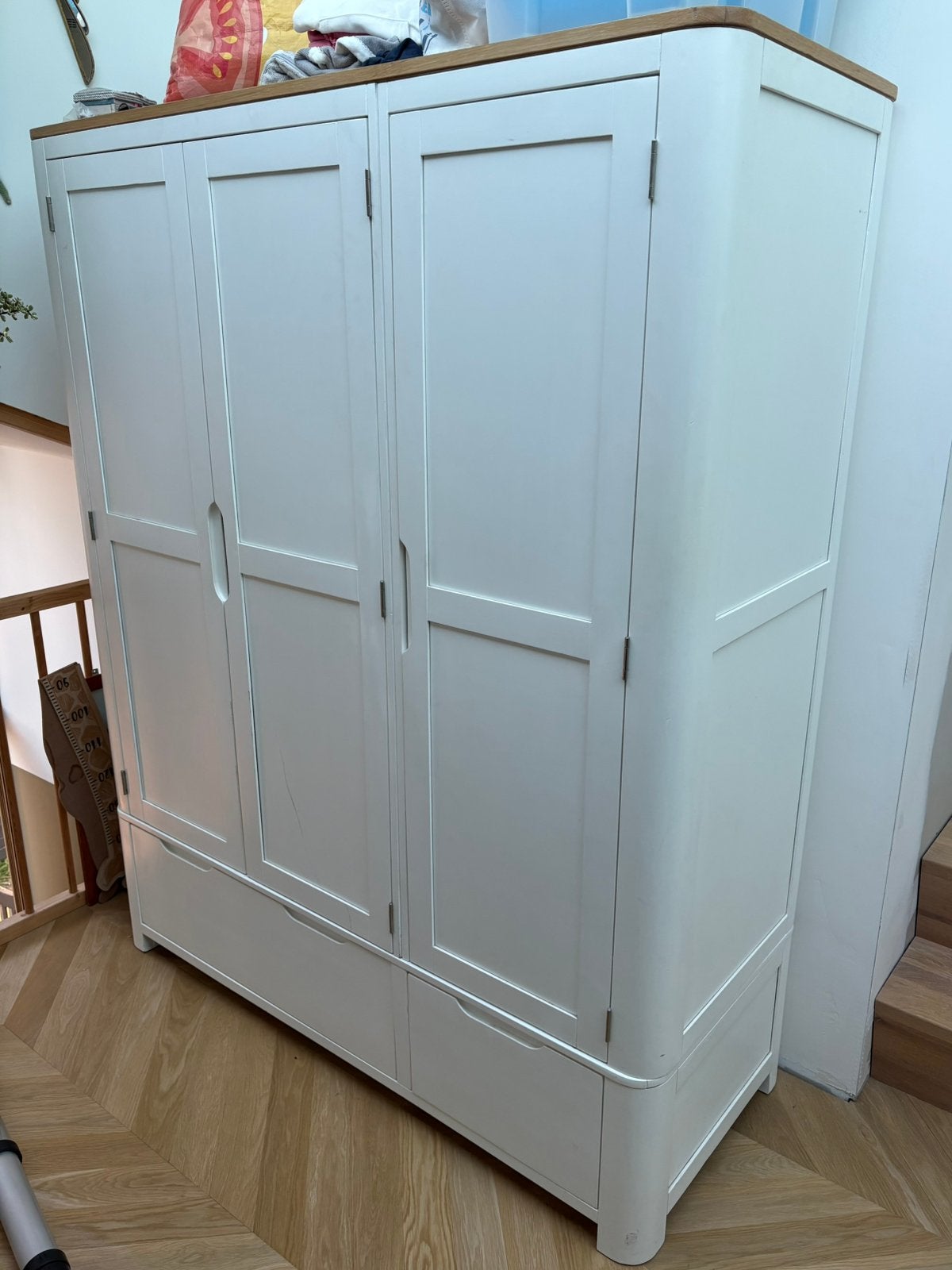 Mooie eikenhouten kledingkast, Ophalen, Gebruikt, Eikenhout, 40 tot 80 cm