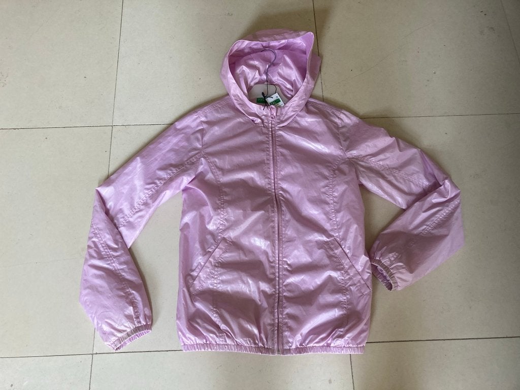 United colors of benetton lila regen tussen jas 146-152!, Kinderen en Baby's, Gebruikt, United Colors of Benetton, Meisje, Ophalen of Verzenden