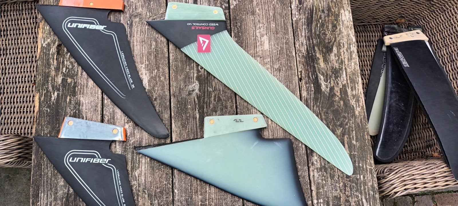 vinnen, power en tuttle box, Watersport en Boten, Ophalen of Verzenden, Vin, Met draagtas