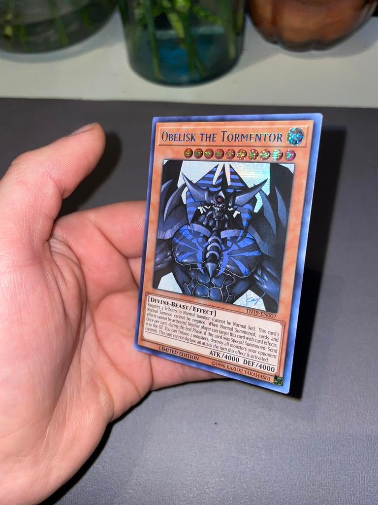 Yu-Gi-Oh! Obelisk the Tormentor - Limited edition signed, Hobby en Vrije tijd, Verzamelkaartspellen | Yu-gi-Oh!, Ophalen of Verzenden