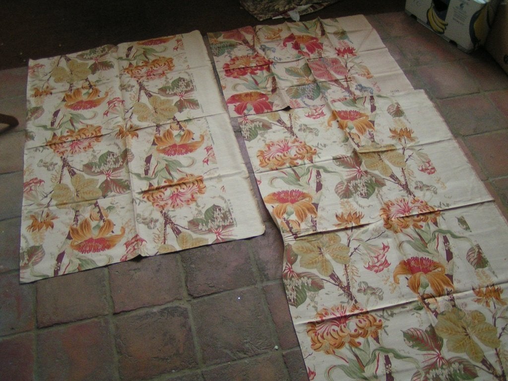 3 handprinted coupons nr CC 430, Verzenden, 120 cm of meer, Nieuw, Katoen