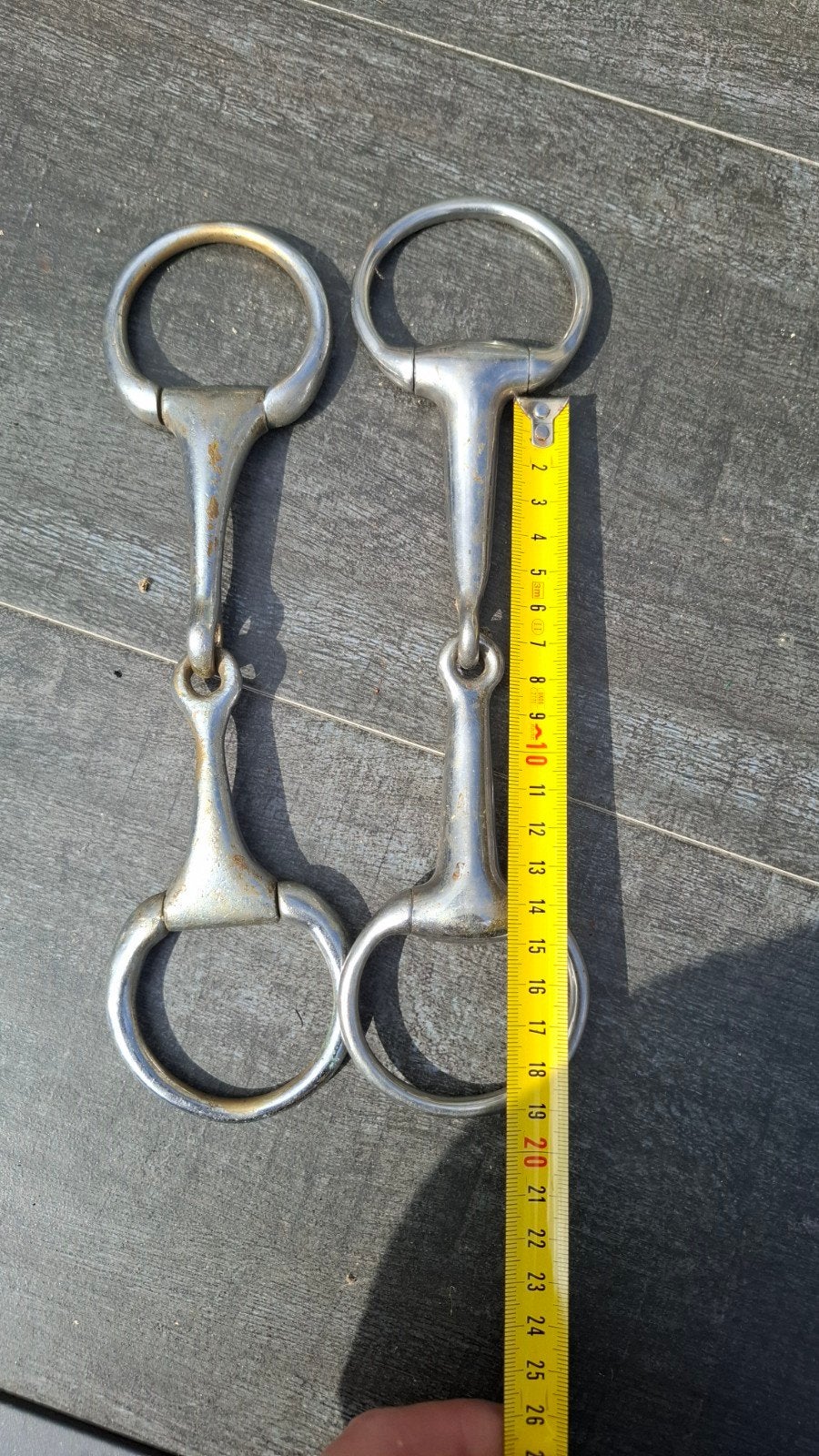 2 bitten, Dieren en Toebehoren, Overige disciplines, Zilver, Ophalen of Verzenden, Zo goed als nieuw