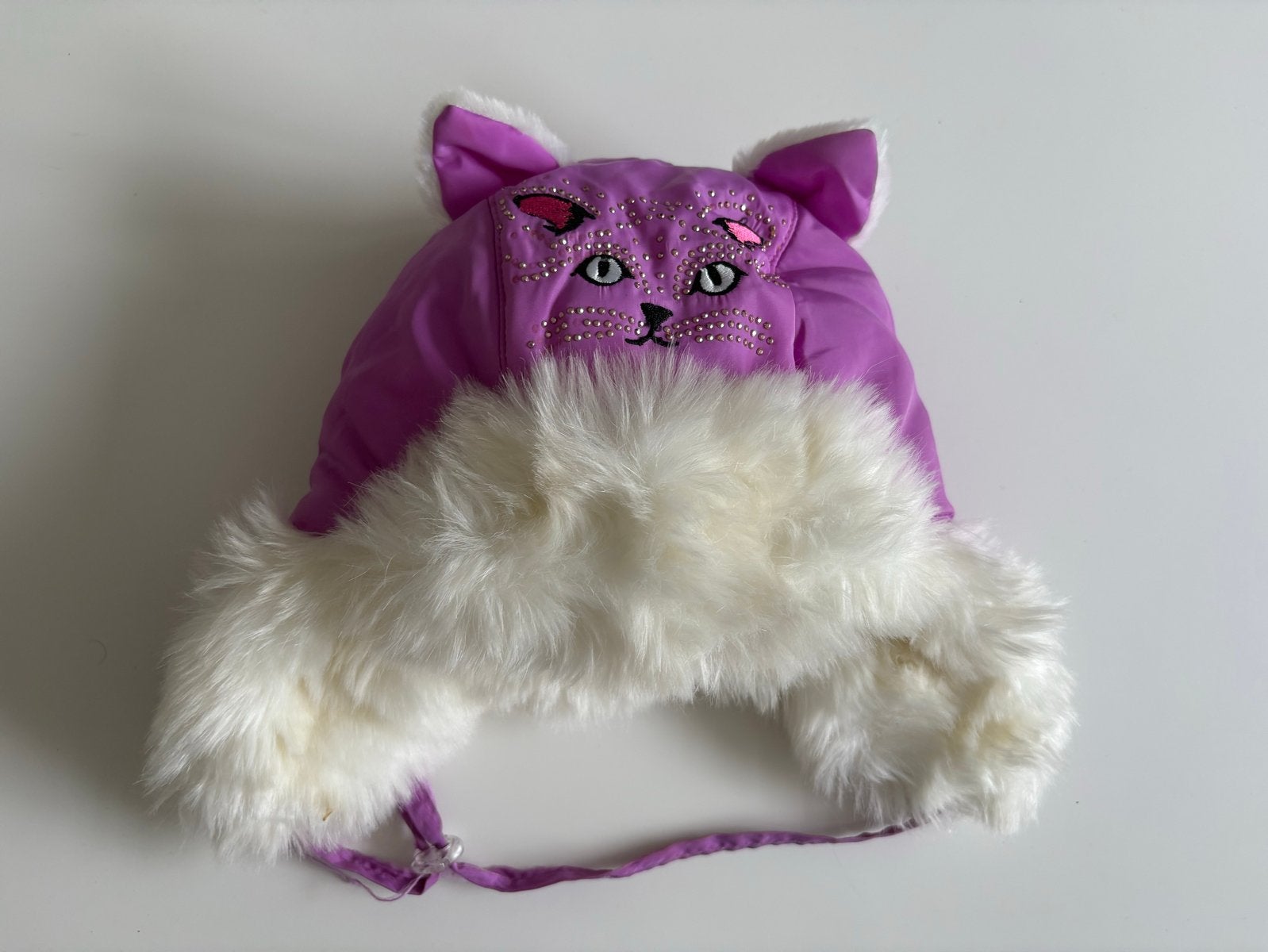 Warme winter muts met bont, Meisje, Ophalen of Verzenden, Zo goed als nieuw, 104 of kleiner