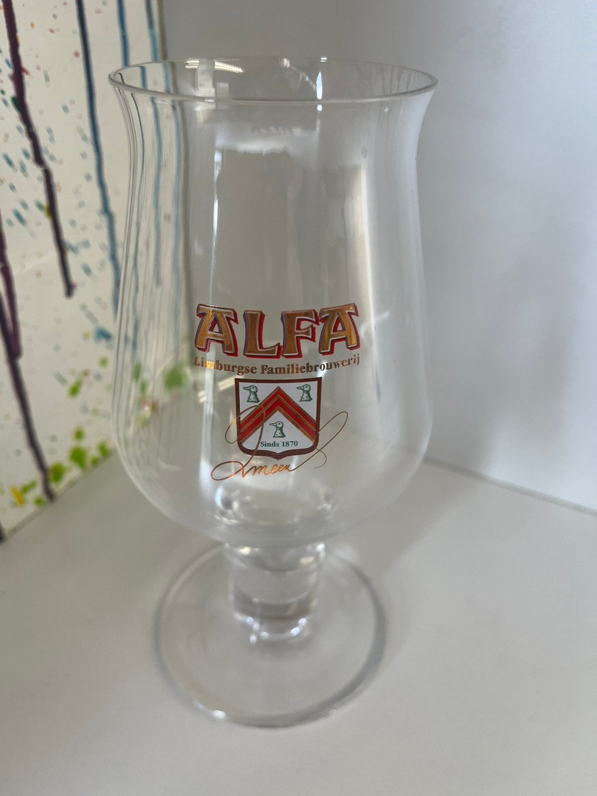 Alfa bierglazen set van 6 glazen, Verzamelen, Biermerken, Ophalen of Verzenden, Nieuw, Glas of Glazen, Overige merken