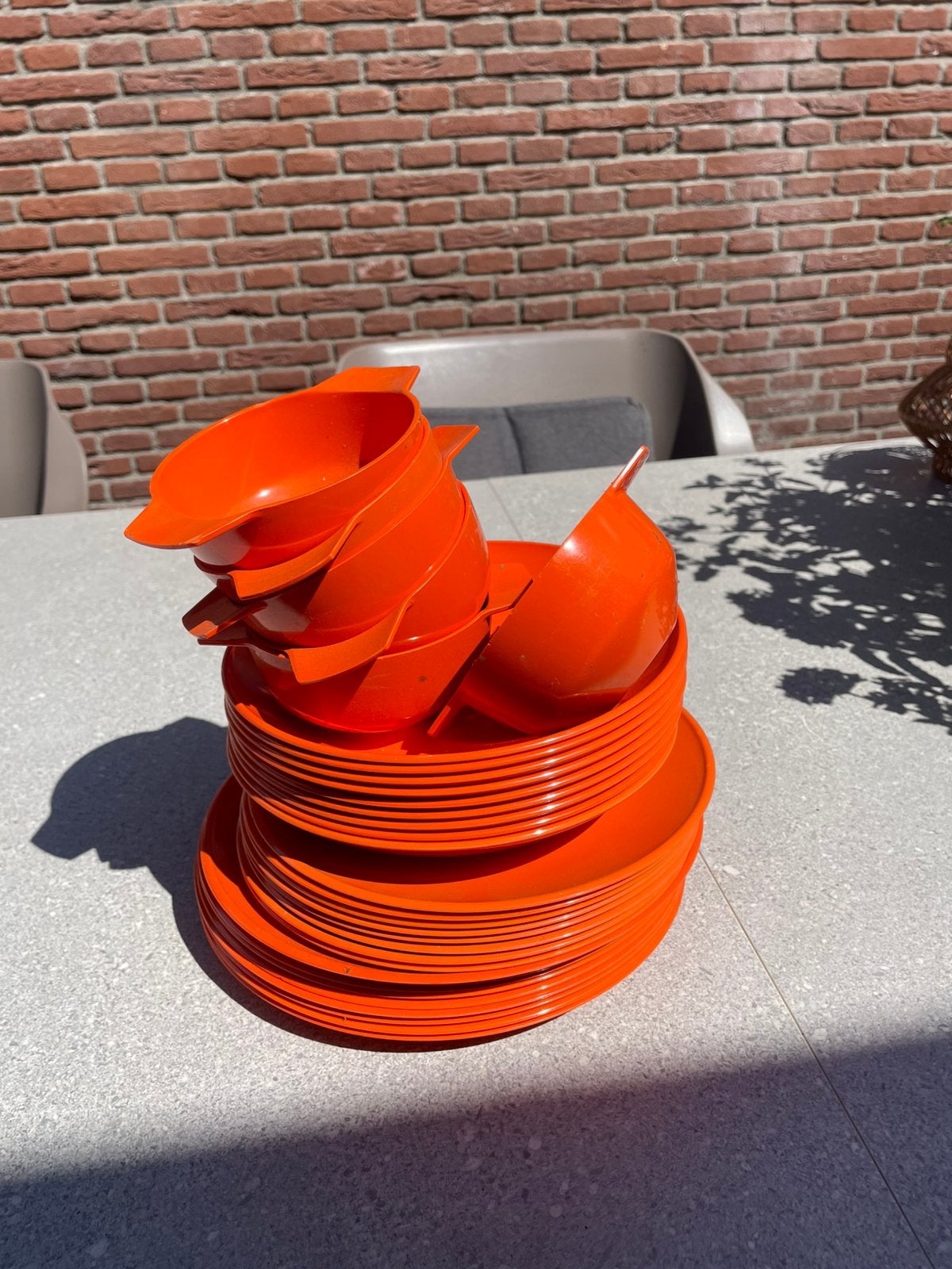 Mepal Campingservies Oranje, Ophalen, Zo goed als nieuw