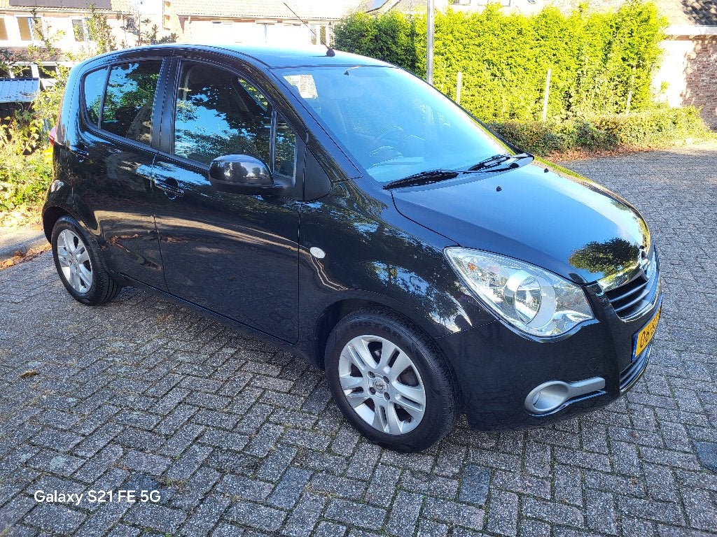 Opel Agila 1.0-12V Edition 5-Drs. bj.2011 Zwart  Airco / APK, Stof, 31 €/maand, Verwarmde buitenspiegels, Origineel Nederlands