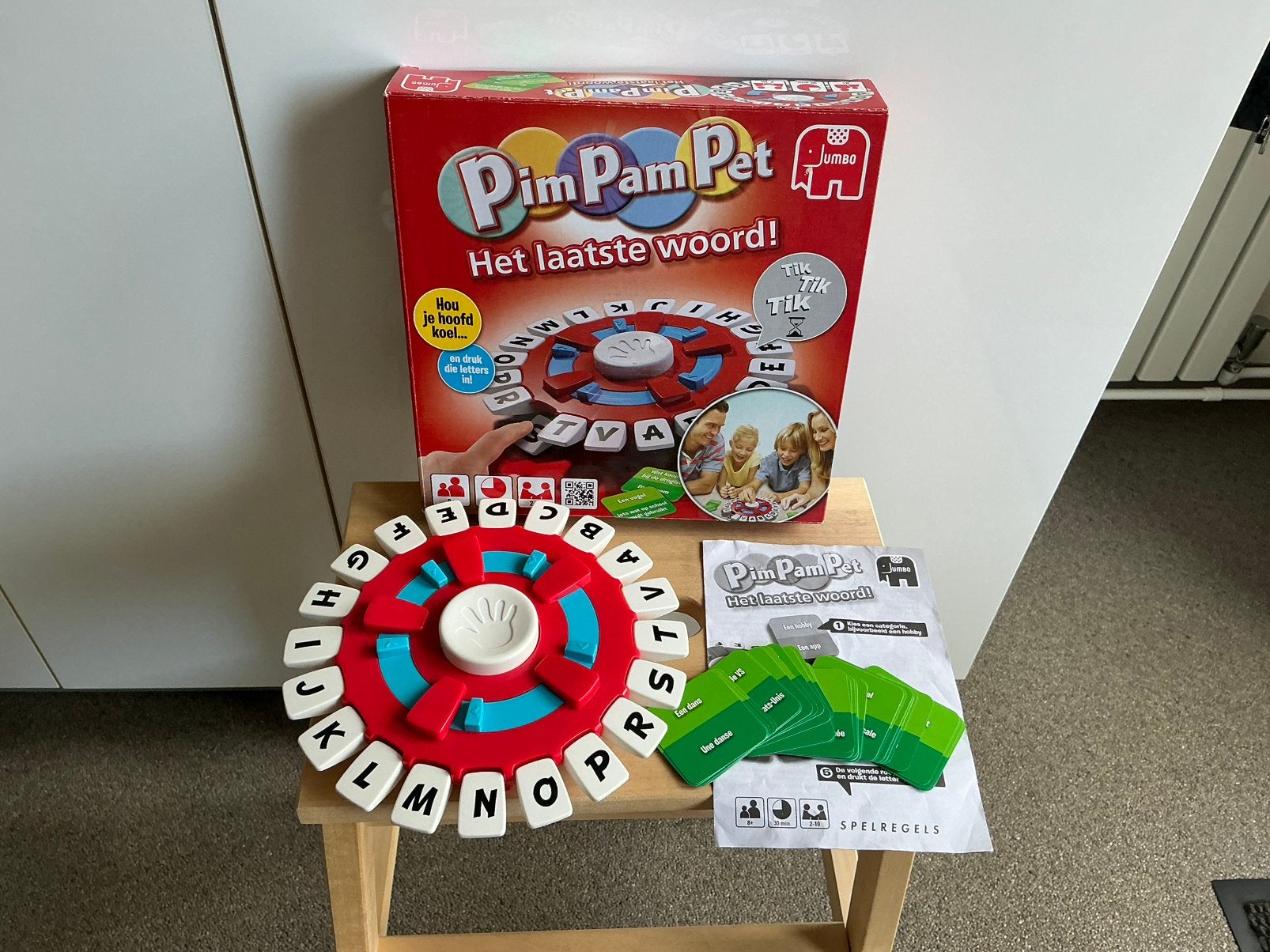 Ander spel Pim Pam Pet laatste woord met timer 72 thema’s, Een of twee spelers, Ophalen of Verzenden, Zo goed als nieuw, Jumbo