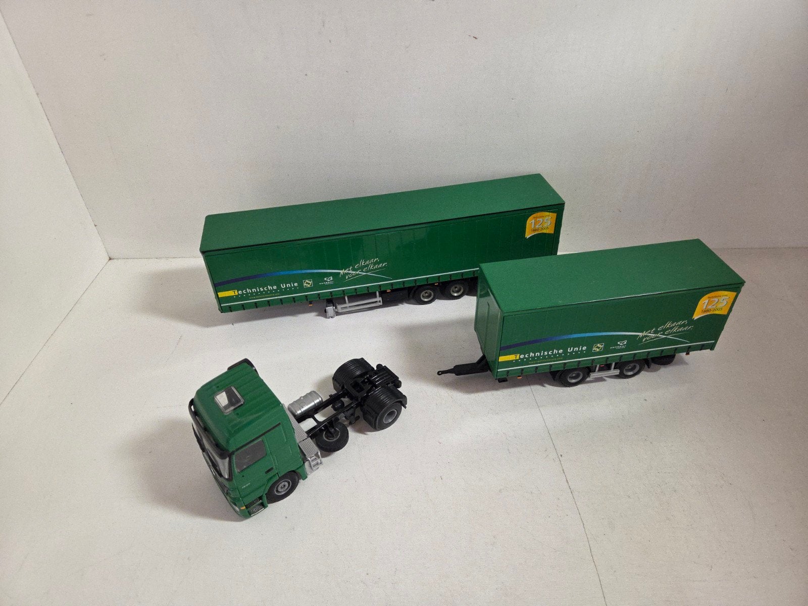 Lion Toys Mercedes Actros LZV Technische Unie, Hobby en Vrije tijd, Modelauto's | 1:50, ., Ophalen of Verzenden, Zo goed als nieuw