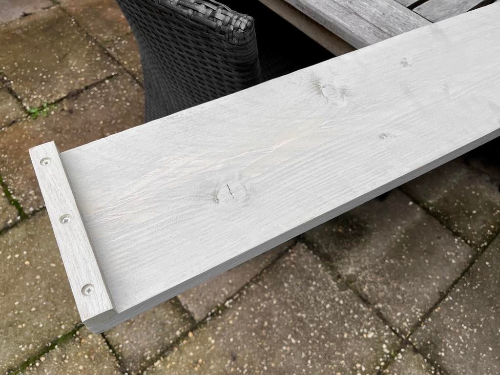 Steigerhout plank / schap met verhoogde randen 109x19x3cm, Doe-het-zelf en Verbouw, Hout en Planken, Ophalen, Minder dan 25 mm