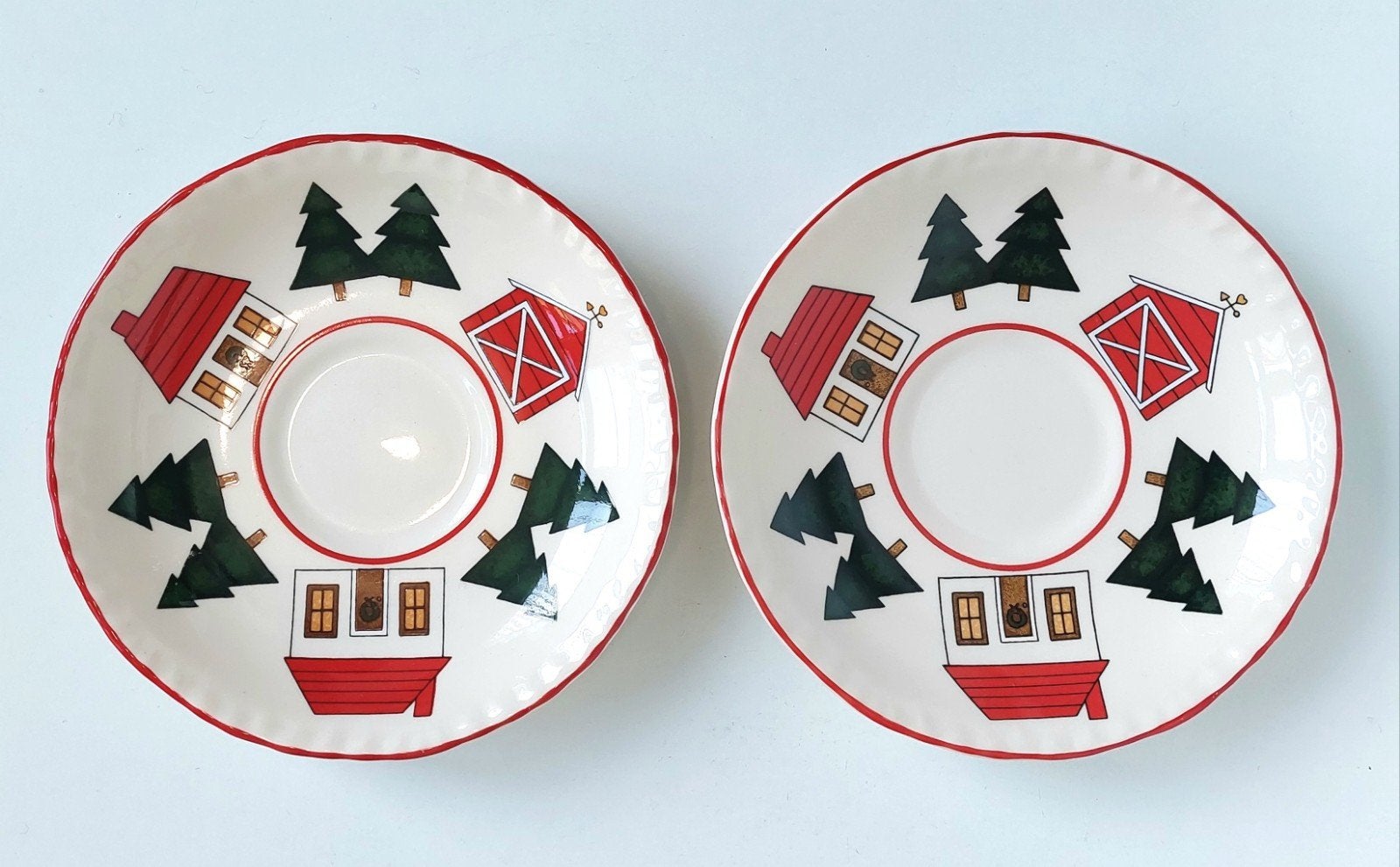 Mason's Christmas Village 2 x losse schotel Kerst Servies, Ophalen of Verzenden