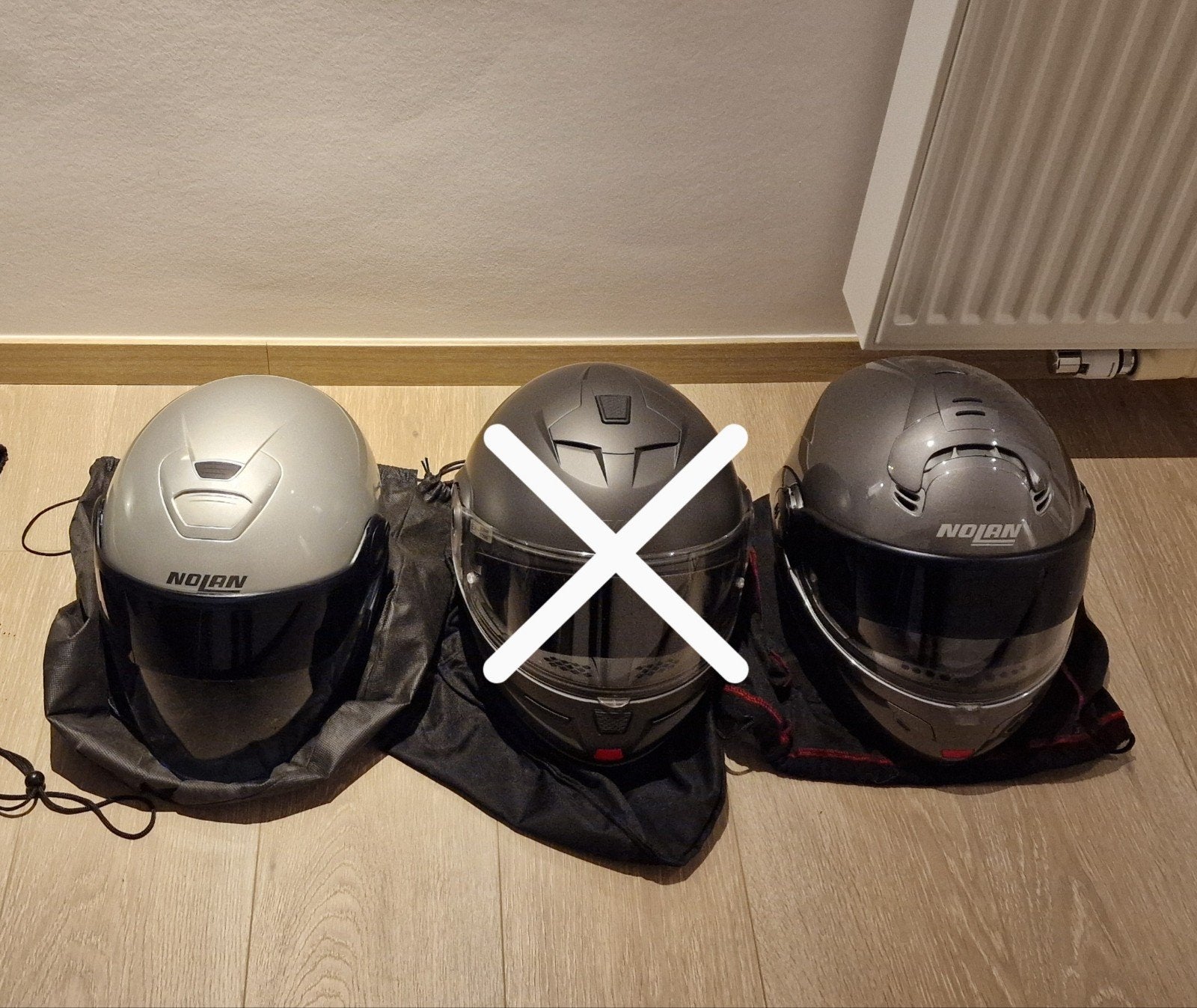 Twee Nolan N-Com helmen (XXL) zonder bediening - onderdelen, Motoren, Kleding | Motorhelmen, Systeemhelm, Heren, Nolan, Ophalen of Verzenden