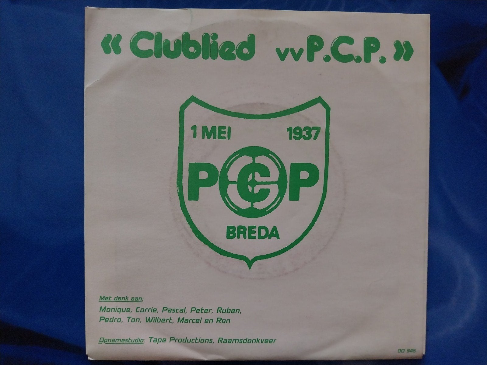 SINGLE- CLUBLIED V.V.  P.C.P. - BREDA, Cd's en Dvd's, Ophalen of Verzenden, Gebruikt, 7 inch