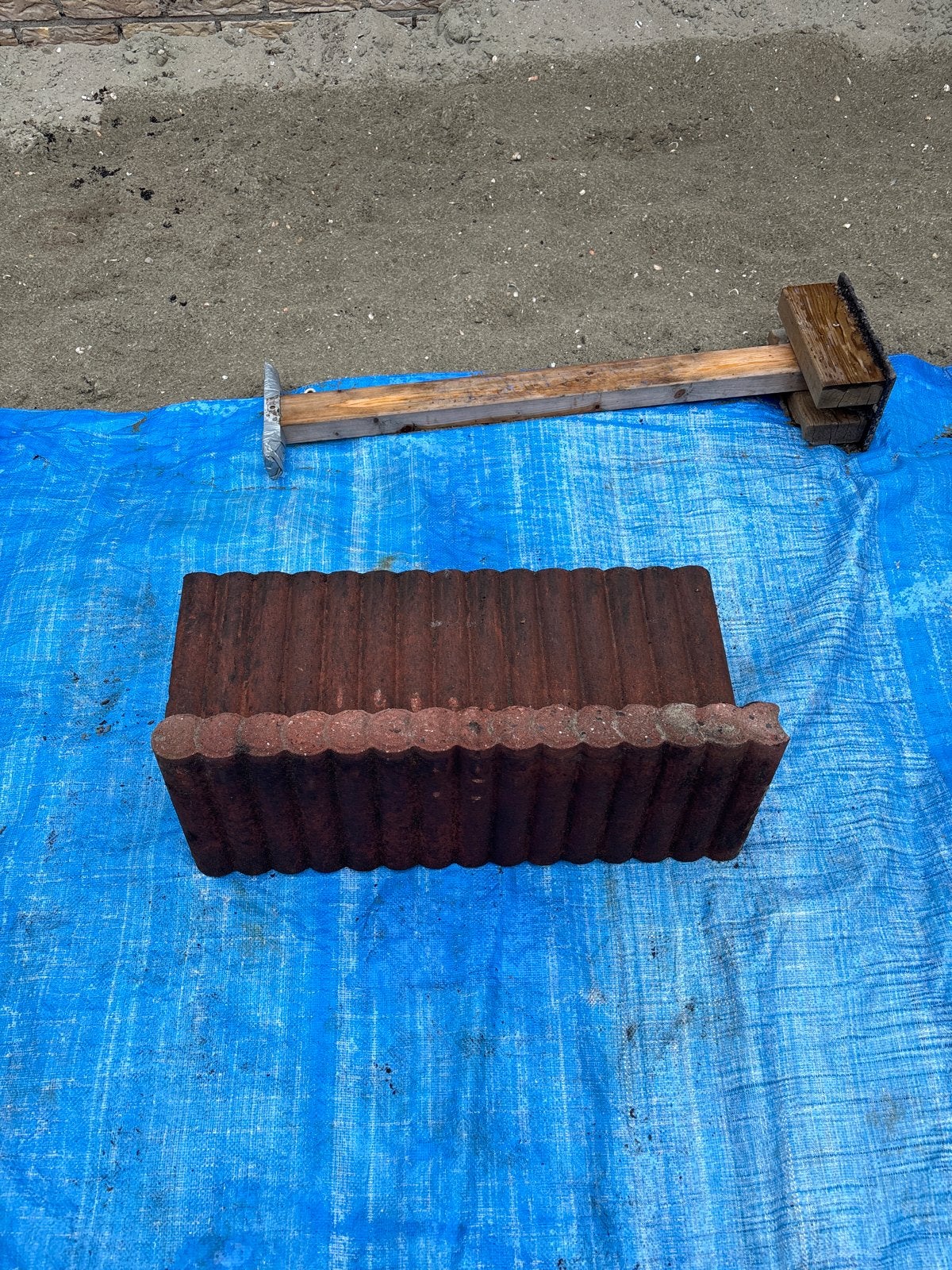4 stuks opsluitbanden 66 lang 25 hoog 6 dik, Tuin en Terras, Ophalen, Gebruikt, 25 tot 50 cm, Border