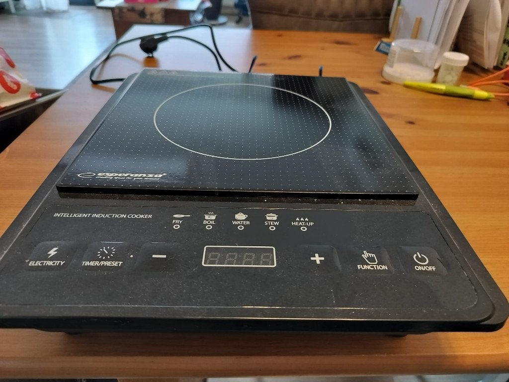 inductie kookplaatje, Witgoed en Apparatuur, Kookplaten, Ophalen, 3 kookzones of minder, Zo goed als nieuw, Inductie