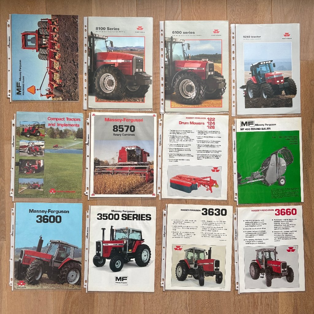 Massey Ferguson MF trekker folder 12x tractor brochure, Ophalen of Verzenden, Gelezen, Overige merken