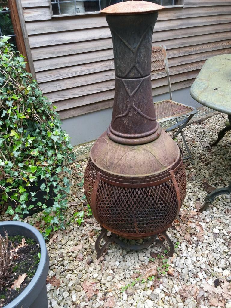 Tuinhaard  / gietijzeren pot kachel, Tuin en Terras, Ophalen of Verzenden, Gebruikt