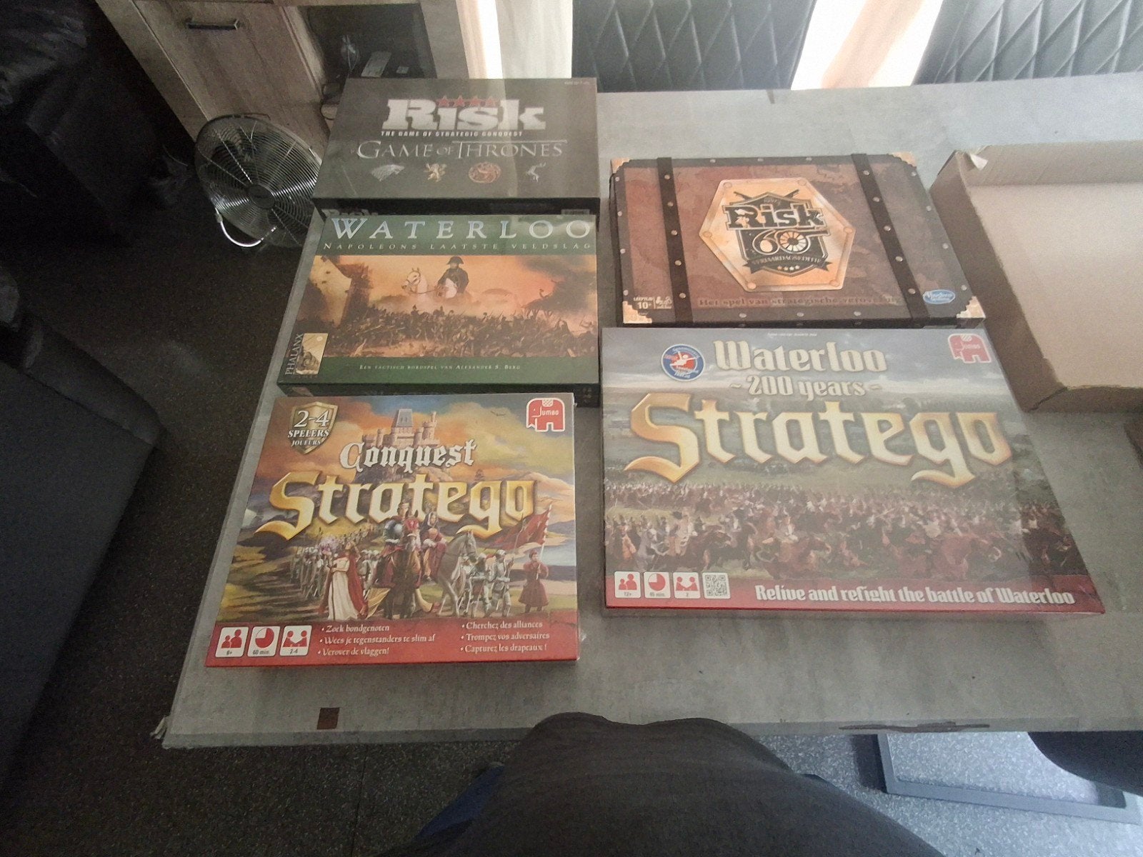 Bordspellen collectie: Risk, Stratego en Waterloo edities, Een of twee spelers, Ophalen of Verzenden, Gebruikt