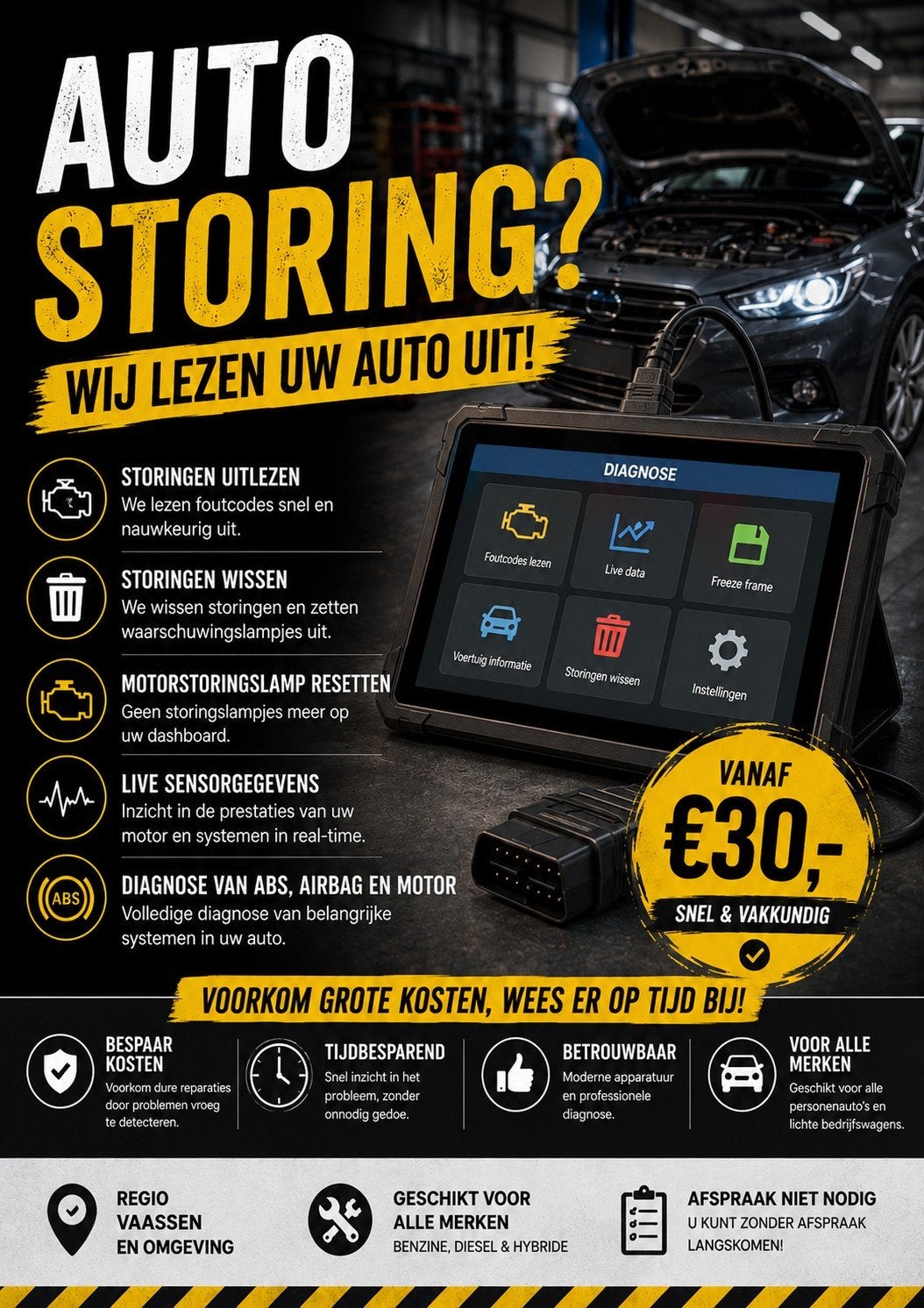 Auto uitlezen / diagnose stellen / auto storing, Auto diversen, Autogereedschap, Ophalen
