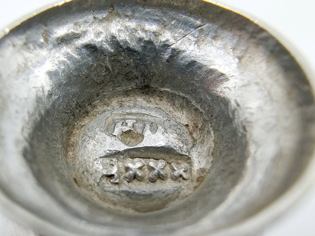 Zilveren miniatuur tabakspot, H. Duller, Amsterdam, 1778, Antiek en Kunst, Antiek | Goud en Zilver, Verzenden, Zilver