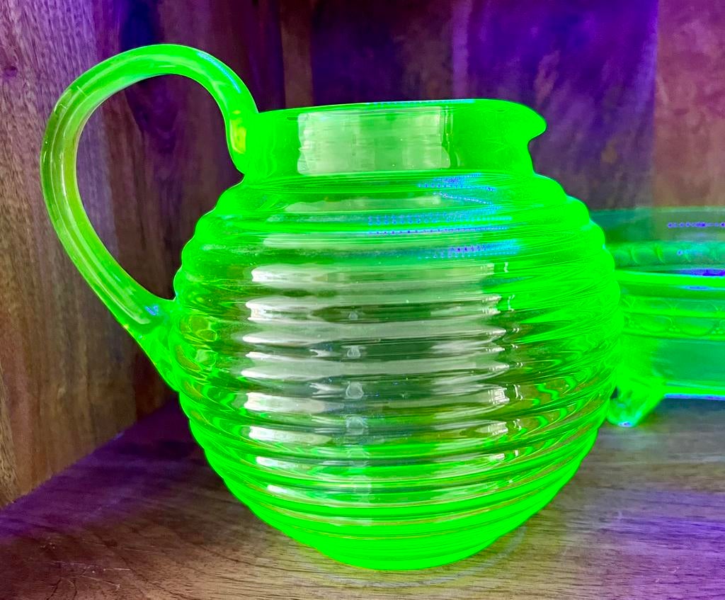 Anna groen water kan uranium glas, Antiek en Kunst, Ophalen of Verzenden