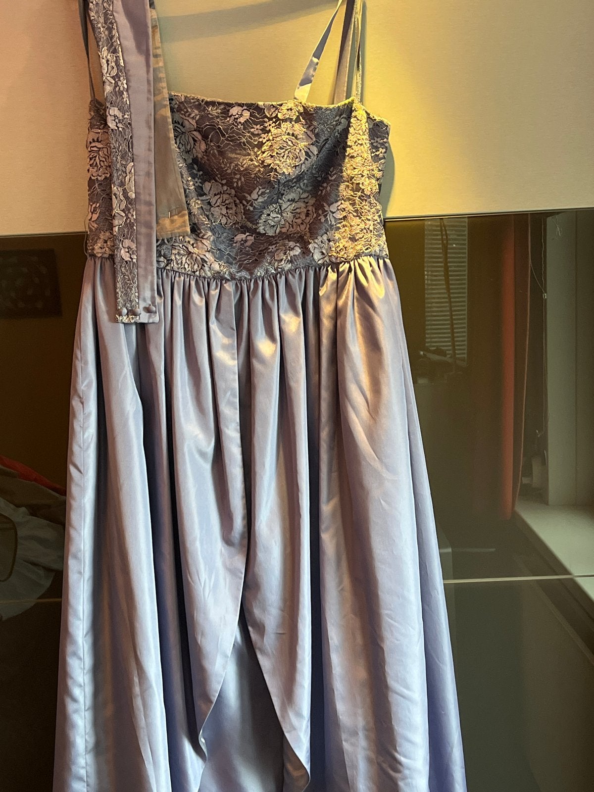 Elegante jurk met kanten top van Cocktail Hofman, Overige typen, Paars, Maat 42/44 (L), Ophalen of Verzenden