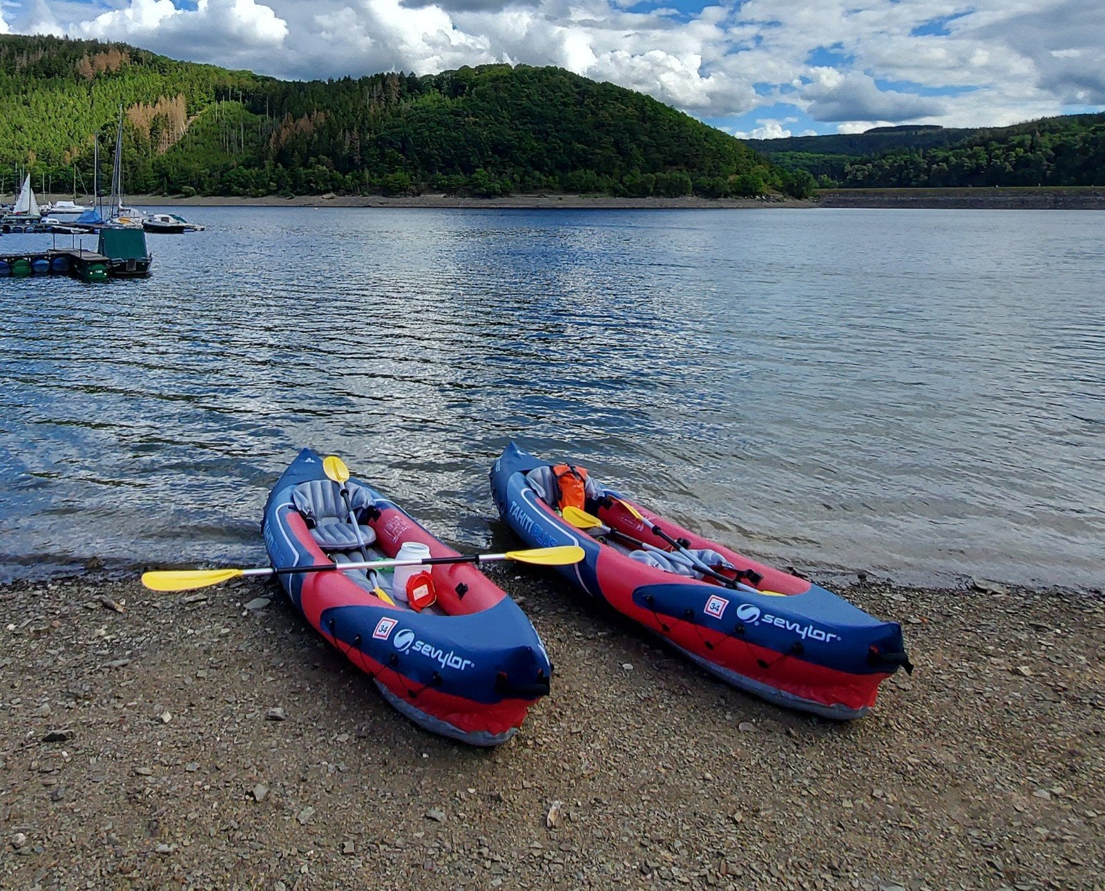 Twee Sevylor Tahiti Plus opblaasbare kano's, Watersport en Boten, Kano's, Ophalen, Zo goed als nieuw, Twee personen, Overige typen