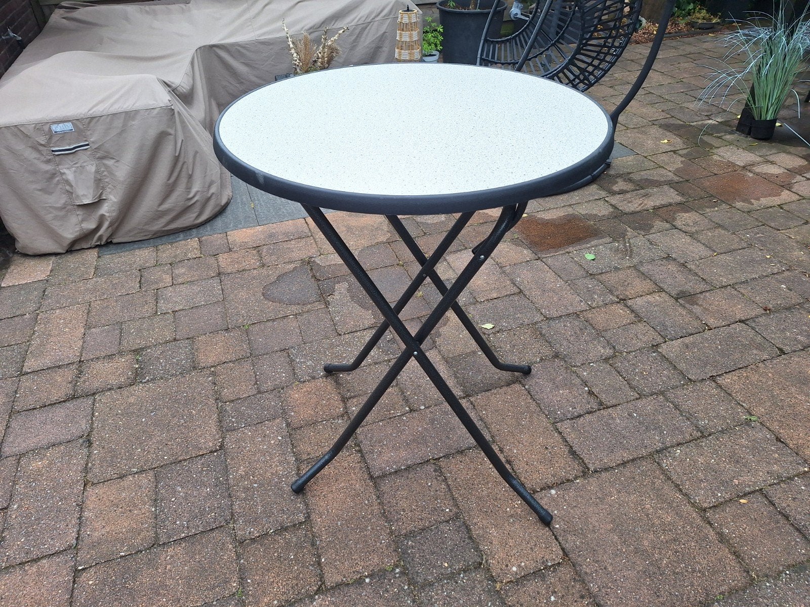 Zware kwaliteit statafel - 107cm hoog, 85cm doorsnee, Ophalen of Verzenden, Zo goed als nieuw