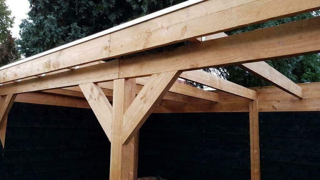 dhz pakket veranda b- keus 300x600cm palen 15x15, Tuin en Terras, Palen, Balken en Planken, Ophalen, Zo goed als nieuw, 250 cm of meer