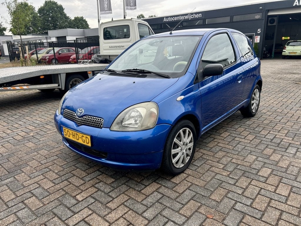 Toyota Yaris 1.3-16V VVT-i - Nwe Apk - Airco (bj 2001), Auto's, 1299 cc, 86 pk, Metallic lak, Blauw