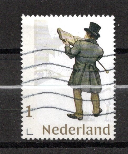gestempelde zegel. Persoonlijke: uit vel van 2, Ophalen of Verzenden, Na 1940, Gestempeld