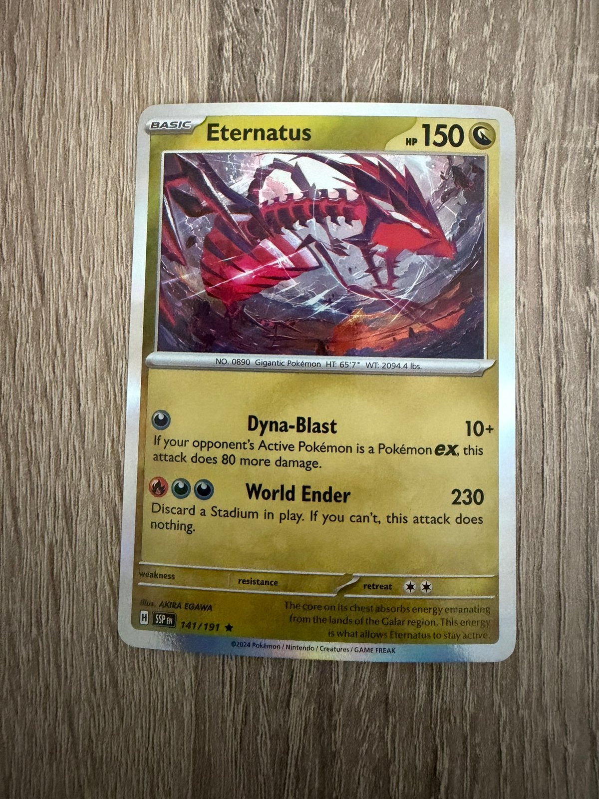 Eternatus #141 Pokemon Surging Sparks, Ophalen of Verzenden, Nieuw, Losse kaart