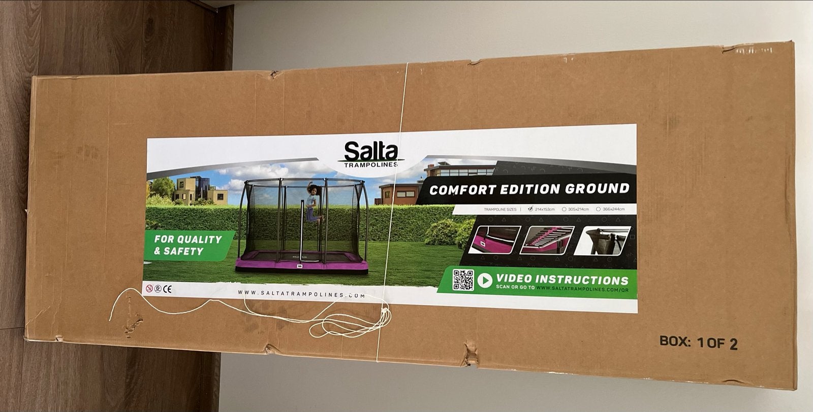 Salta Comfort Edition Ground Trampoline Veiligheidsnet, Ophalen, Nieuw