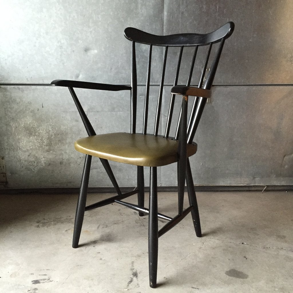 Vintage Deens design spijlenstoel jaren 50 60, Huis en Inrichting, Stoelen, Tapiovaara, Gebruikt, Spijlenstoel, Zwart