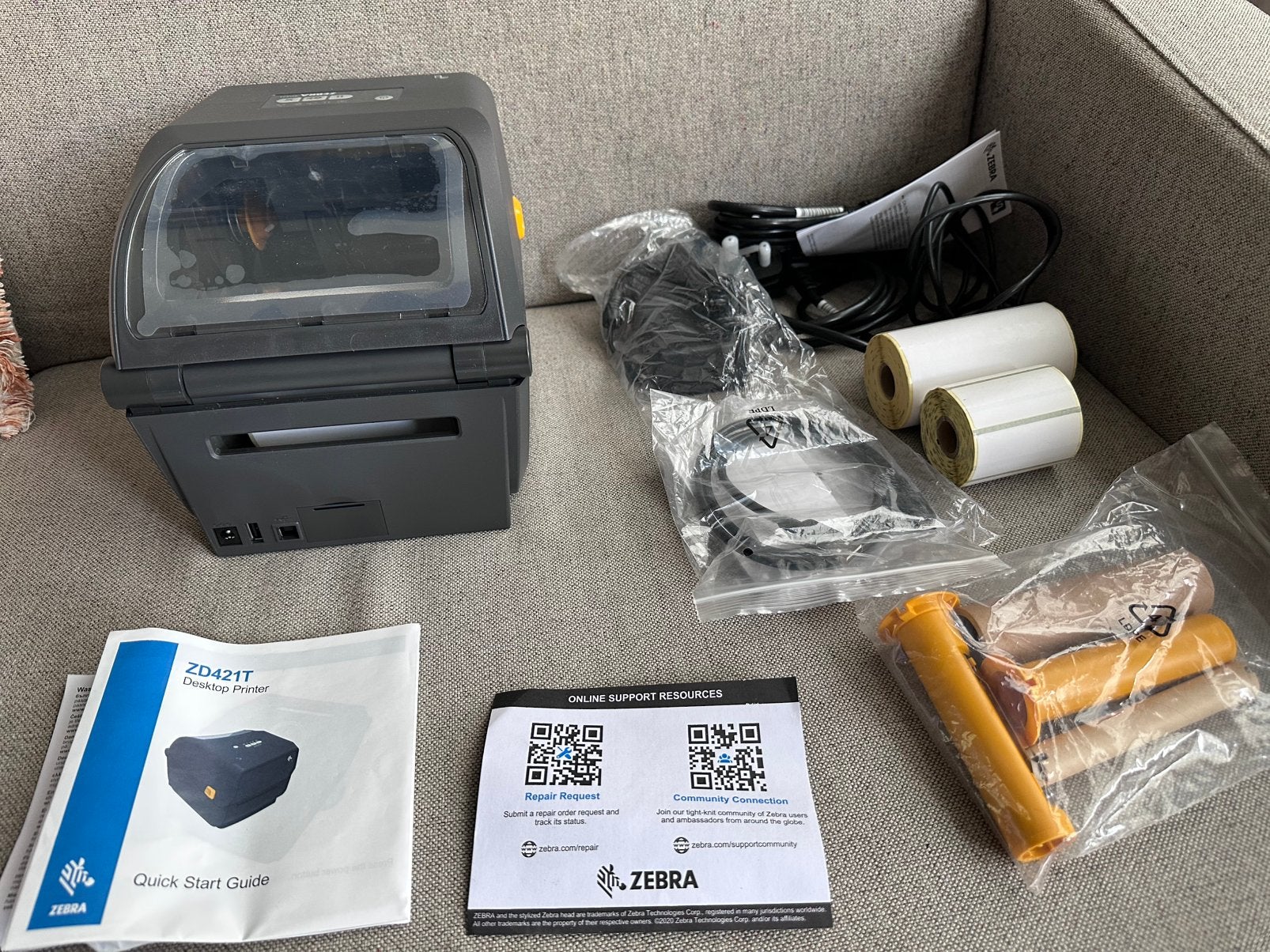Zebra ZD421 Labelprinter  - helemaal compleet-Nieuw in doos!, Computers en Software, Printers, Zwart-en-wit printen, Printer, Nieuw