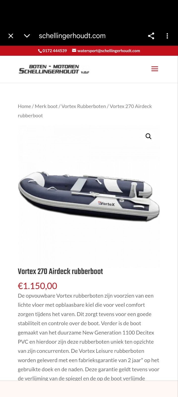 Zo goed als nieuw rubberboot bijboot, Ophalen, Zo goed als nieuw, Motorboot