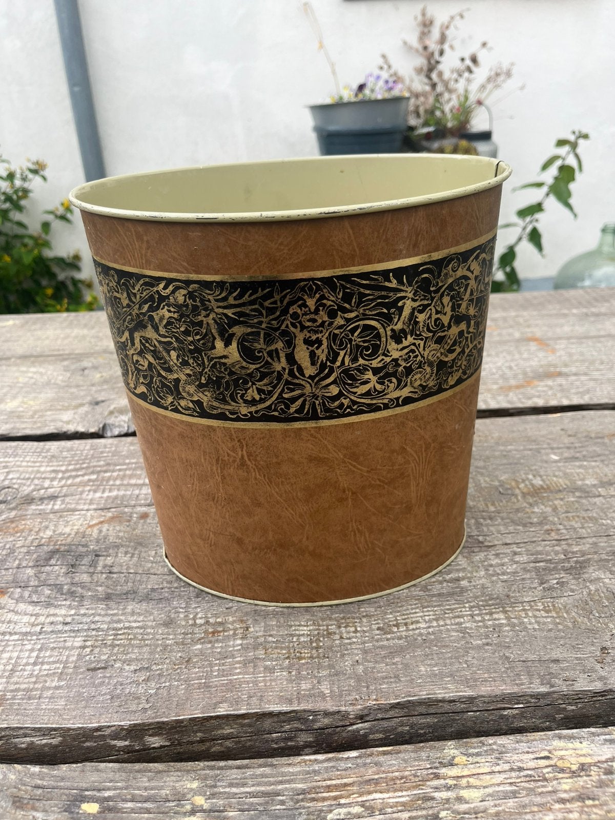 Afvalbak emmer Tomado €5 metaal jaren 60-70 vintage retro, Ophalen of Verzenden, Gebruikt, Metaal
