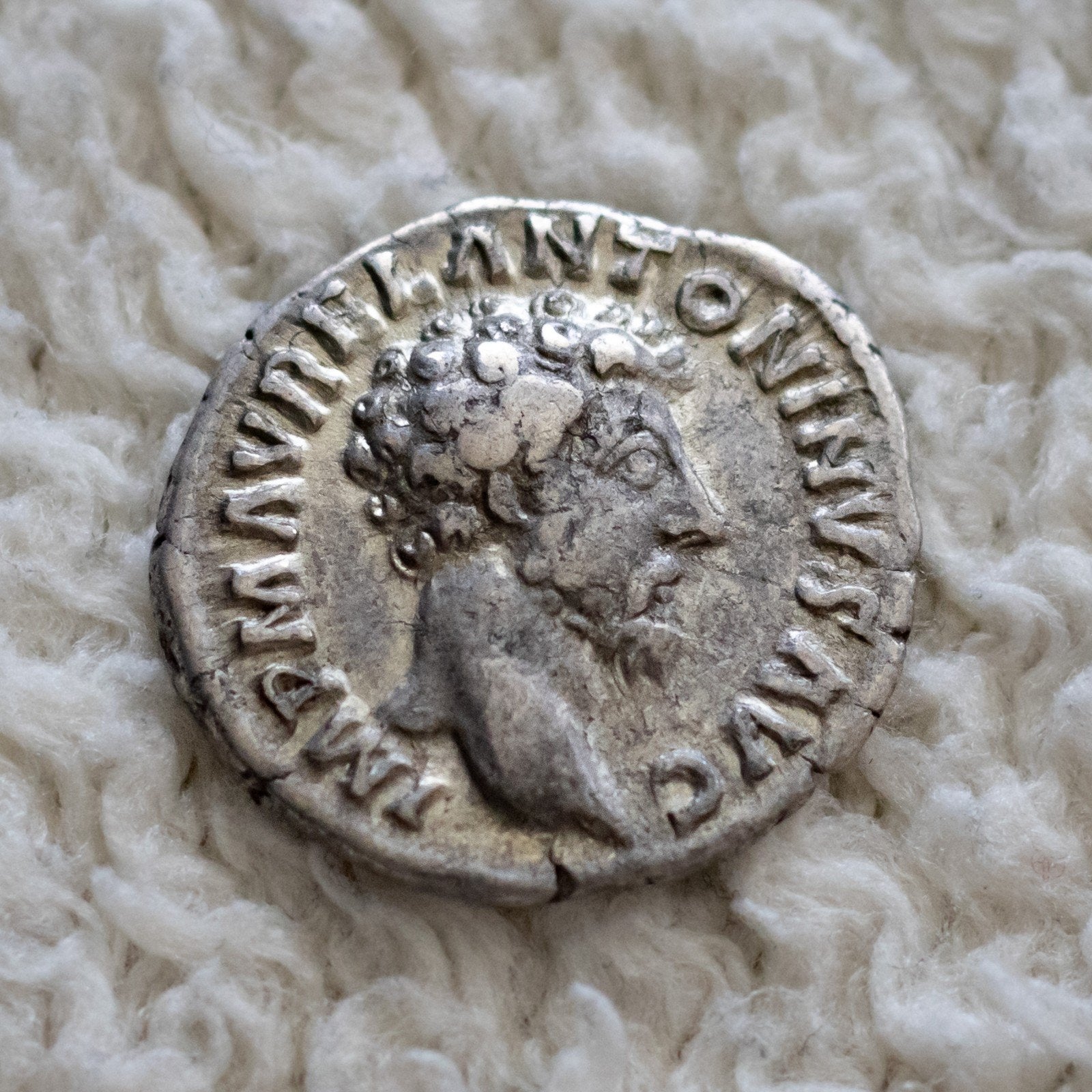 Prachtige Romeinse Munt Marcus Aurelius, Verzenden, Overige landen, Losse munt, Zilver