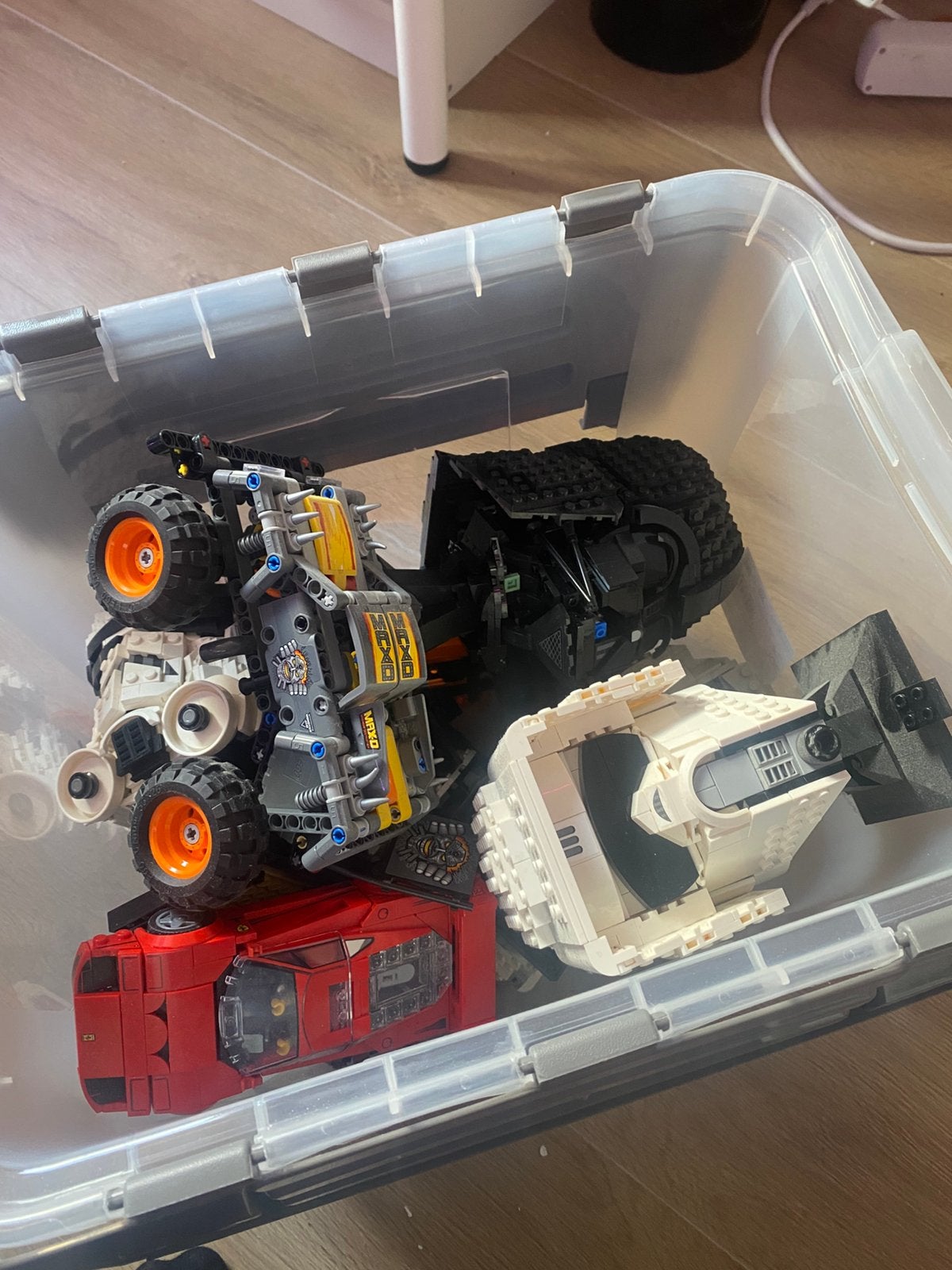 bak met lego starwars en autos!, Ophalen, Gebruikt