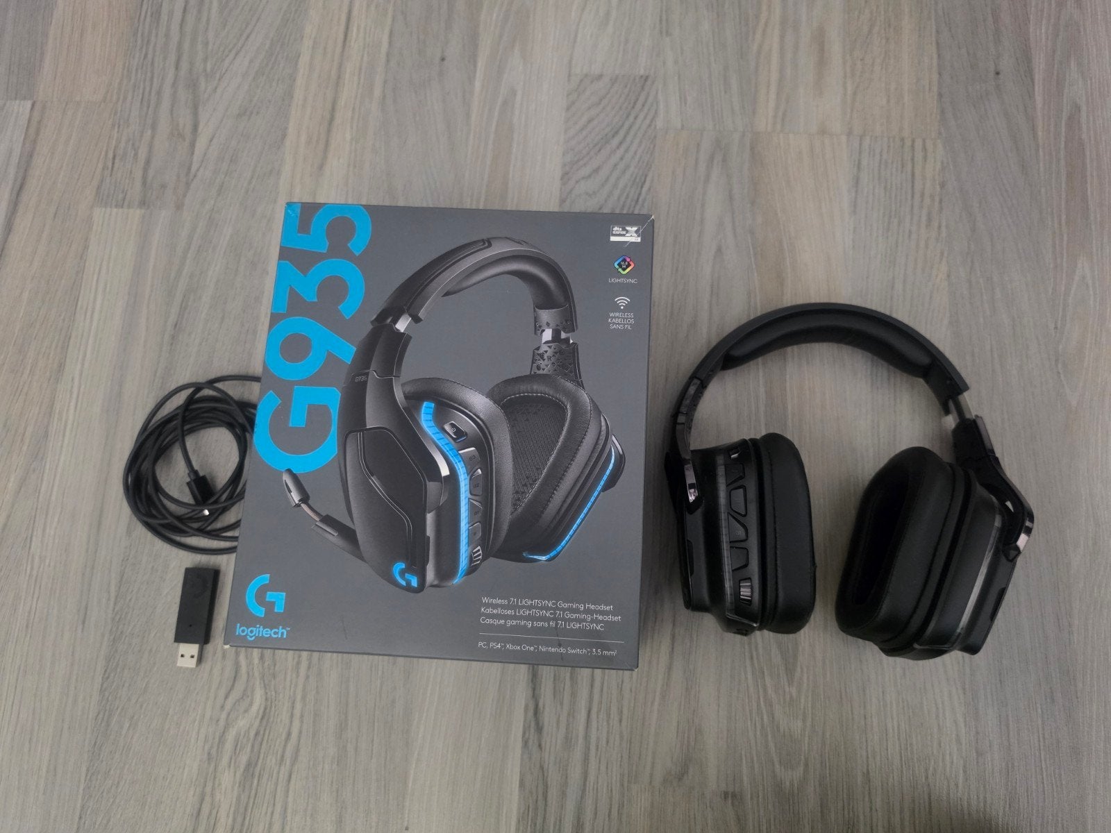 Logitech G935 Draadloze Gaming Headset - als nieuw Lees Goed, Audio, Tv en Foto, Koptelefoons, Gaming, Support@logitech.com, Logitech