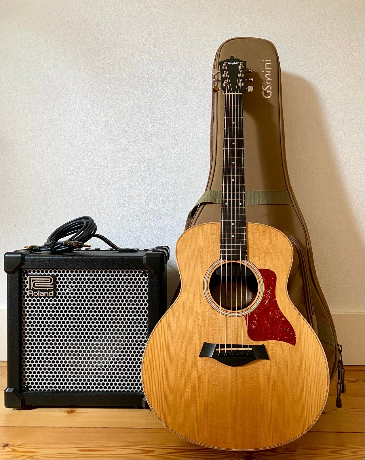 Taylor GS Mini gitaar met Roland versterker, Ophalen, Gebruikt, Western- of Steelstringgitaar